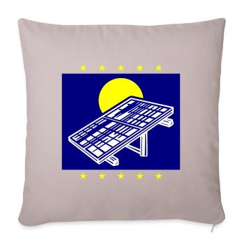 Système photovoltaïque Énergie solaire - Housse de coussin décorative 45 x 45 cm - taupe clair - Devant