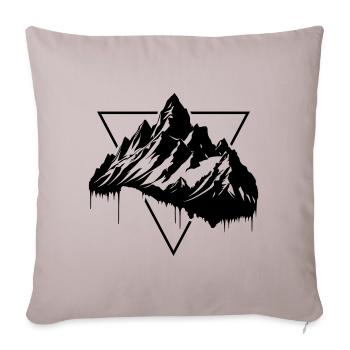 Mountains Symbol Silhouette Nature - Sofa pillowcase 17,3'' x 17,3'' (45 x 45 cm) - light taupe - Front