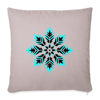Icône de flocon de neige d’hiver - Housse de coussin décorative 45 x 45 cm - taupe clair - Devant