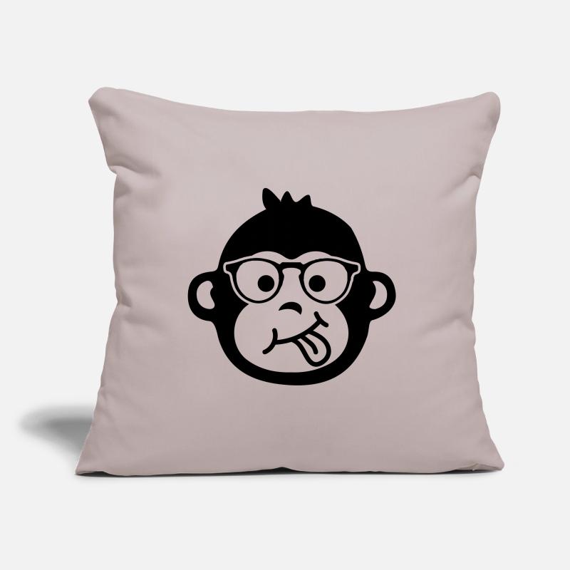 monkey monkey glasses emoji Sofa pillowcase 17,3'' x 17,3'' (45 x 45 cm)