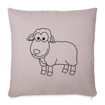 Sheep Comic Animal - Sofa pillowcase 17,3'' x 17,3'' (45 x 45 cm) - light taupe - Front