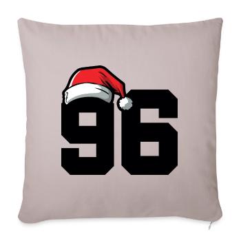 96 Numéro Noël - Housse de coussin décorative 45 x 45 cm - taupe clair - Devant