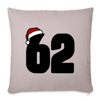 62 Numéro Noël - Housse de coussin décorative 45 x 45 cm - taupe clair - Devant