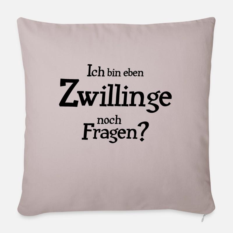 Sternzeichen Zwillinge - Sofakissenbezug 45 x 45 cm - helles Taupe