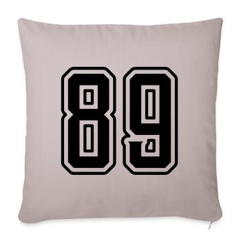 89 Number Symbol - Sofa pillowcase 17,3'' x 17,3'' (45 x 45 cm) - light taupe - Front