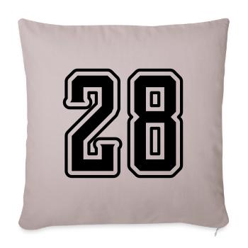 Symbole numérique 28 - Housse de coussin décorative 45 x 45 cm - taupe clair - Devant