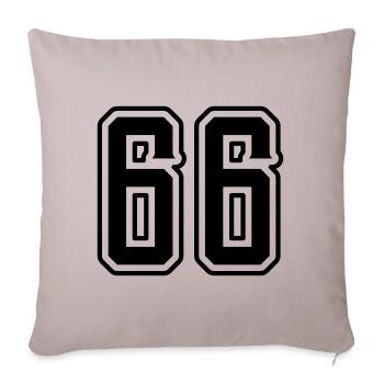 66 number symbol - Sofa pillowcase 17,3'' x 17,3'' (45 x 45 cm) - light taupe - Front