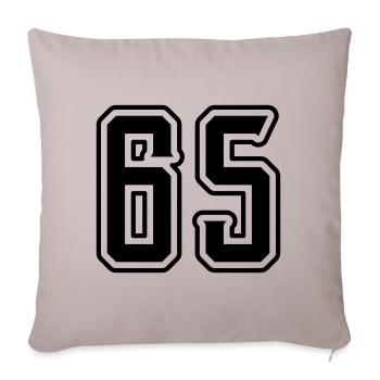 65 number symbol - Sofa pillowcase 17,3'' x 17,3'' (45 x 45 cm) - light taupe - Front