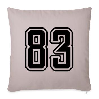 83 Number Symbol - Sofa pillowcase 17,3'' x 17,3'' (45 x 45 cm) - light taupe - Front