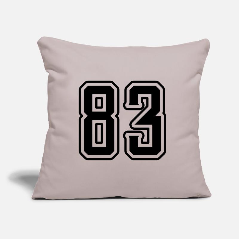 83 Symbole numérique Housse de coussin décorative 45 x 45 cm