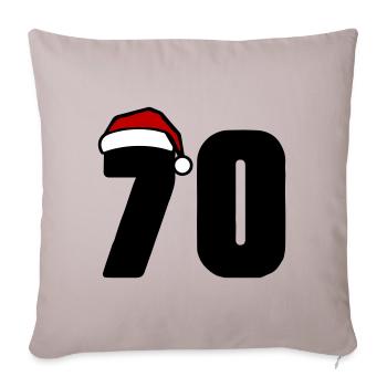 70 Number Christmas - Sofa pillowcase 17,3'' x 17,3'' (45 x 45 cm) - light taupe - Front