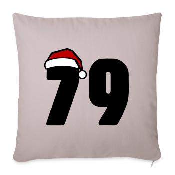 79 Number Christmas - Sofa pillowcase 17,3'' x 17,3'' (45 x 45 cm) - light taupe - Front