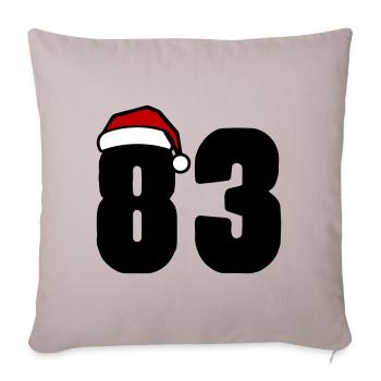 83 Numéro Noël - Housse de coussin décorative 45 x 45 cm - taupe clair - Devant