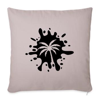 Taches de symboles de palmiers - Housse de coussin décorative 45 x 45 cm - taupe clair - Devant