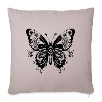 Butterfly Mandala Boho - Sofa pillowcase 17,3'' x 17,3'' (45 x 45 cm) - light taupe - Front