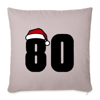 80 Numéro Noël - Housse de coussin décorative 45 x 45 cm - taupe clair - Devant