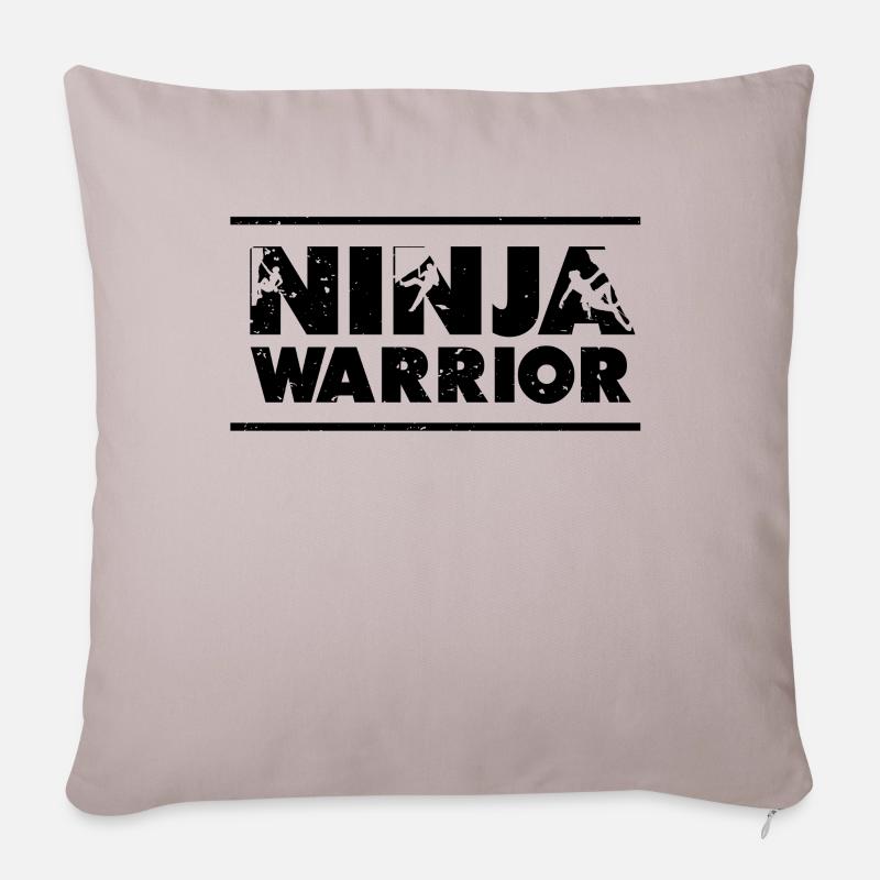 Kletterer Klettern Ninja Warrior Mountain - Sofakissenbezug 45 x 45 cm - helles Taupe