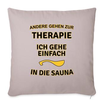 Sauna Sauna Saunas Sauna Therapy Gift (0284) - Sofa pillowcase 17,3'' x 17,3'' (45 x 45 cm) - light taupe - Front