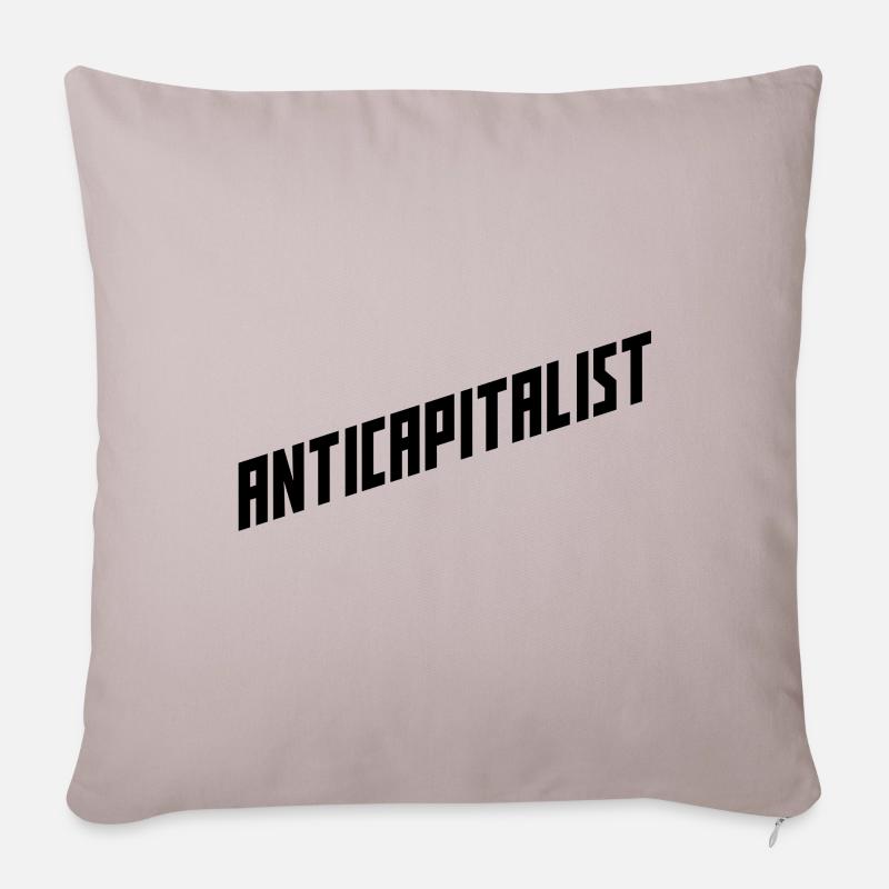 Antikapitalist! - Sofakissenbezug 45 x 45 cm - helles Taupe
