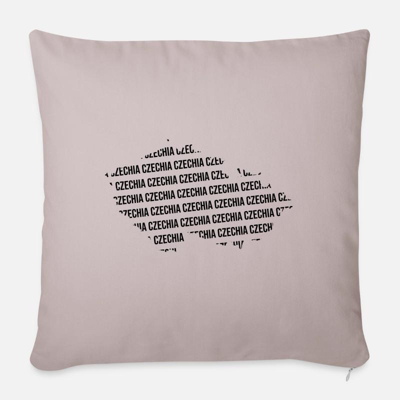 Lustiger tschechische Spruch über Tschechien - Sofakissenbezug 45 x 45 cm - helles Taupe