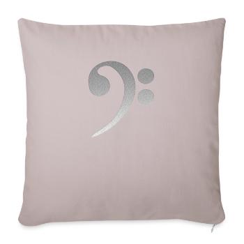 F Key Bass Note Design - Bassisten - Sofakissenbezug 45 x 45 cm - helles Taupe - Vorne