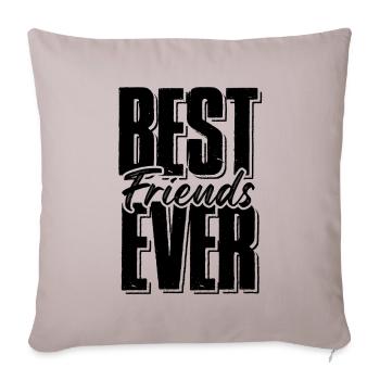 beste freunde - Sofakissenbezug 45 x 45 cm - helles Taupe - Vorne