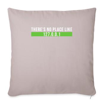 Funny there is no place like 127.0.0.1 - Sofa pillowcase 17,3'' x 17,3'' (45 x 45 cm) - light taupe - Front