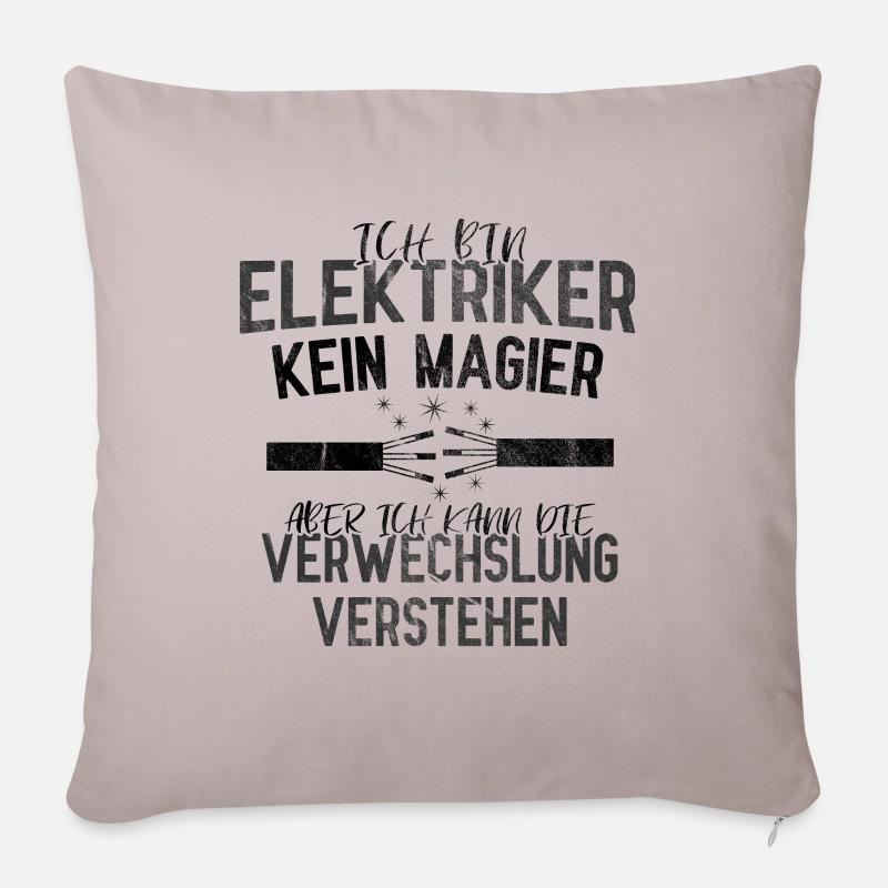 Elektriker - Sofakissenbezug 45 x 45 cm - helles Taupe