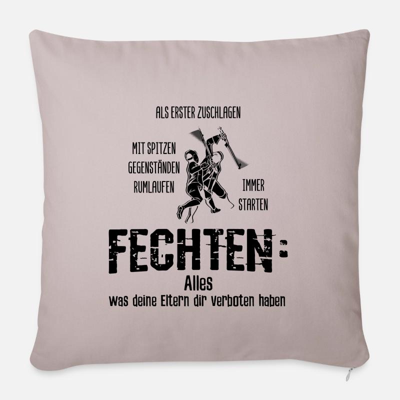 Fechten Fechten - Sofakissenbezug 45 x 45 cm - helles Taupe