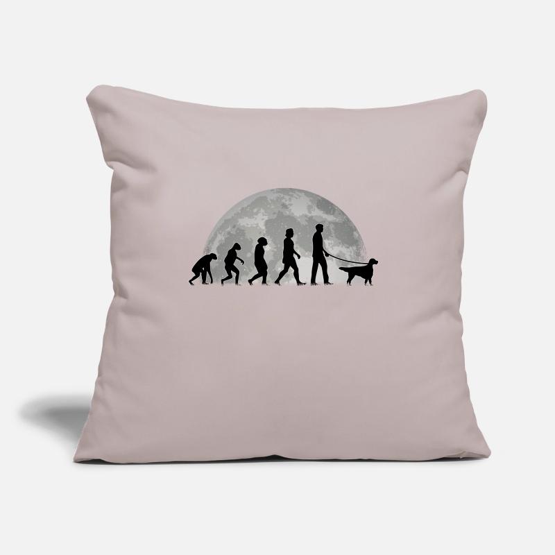 Setter anglais Evolution Moon Setter anglais Housse de coussin décorative 45 x 45 cm