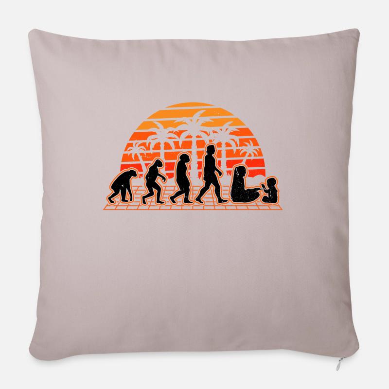 Kindergarten teacher Evolution Sunset Kindergarten - Sofa pillowcase 17,3'' x 17,3'' (45 x 45 cm) - light taupe