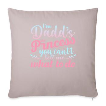 Papas Princess DDLG Littlespace Papa BDSM DOM CG - Sofa pillowcase 17,3'' x 17,3'' (45 x 45 cm) - light taupe - Front
