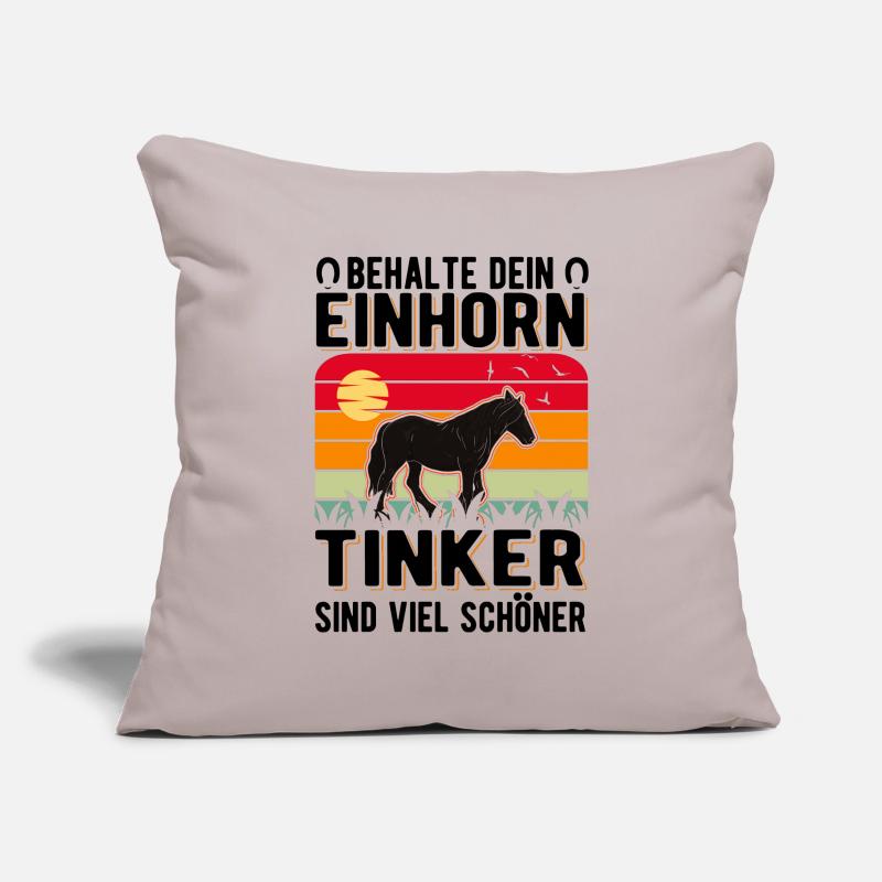 Irish Tinker Pferd Einhorn Tinkerpferd Sofakissenbezug 45 x 45 cm