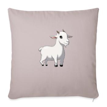 Happy Animals Happy Goat - Sofa pillowcase 17,3'' x 17,3'' (45 x 45 cm) - light taupe - Front