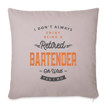 Barman Drôle Titre du poste Profession - Housse de coussin décorative 45 x 45 cm - taupe clair - Devant