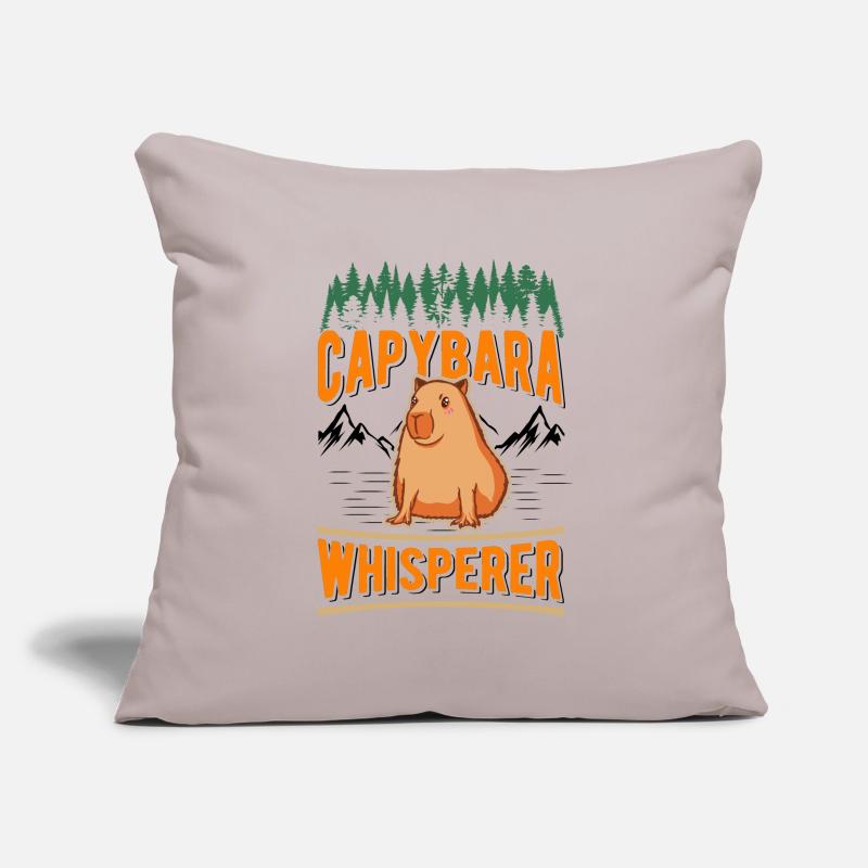 Capybara Flüsterer Capybara Whisperer Housse de coussin décorative 45 x 45 cm
