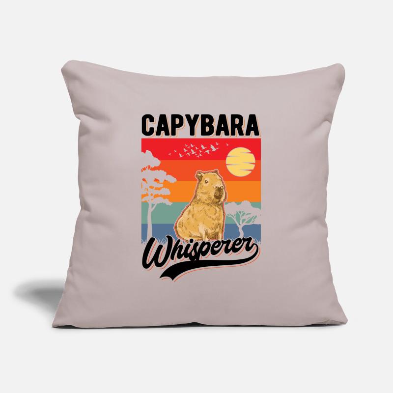 Capybara Flüsterer Capybara Whisperer Housse de coussin décorative 45 x 45 cm