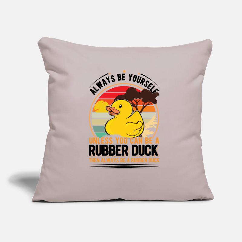 Rubber Duck Squeaky Duck Bathing Duck Sofa pillowcase 17,3'' x 17,3'' (45 x 45 cm)