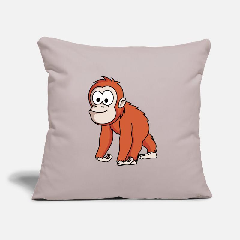 Orangutan monkey comic Sofa pillowcase 17,3'' x 17,3'' (45 x 45 cm)