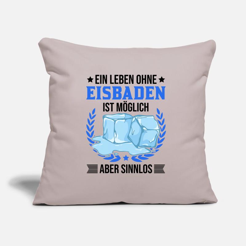 Eisbad Eisbaden Winterbad Eisschwimmen Sofakissenbezug 45 x 45 cm