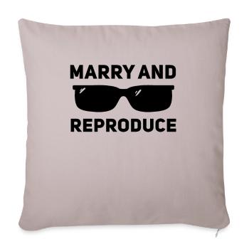 Se marier et se reproduire - Housse de coussin décorative 45 x 45 cm - taupe clair - Devant