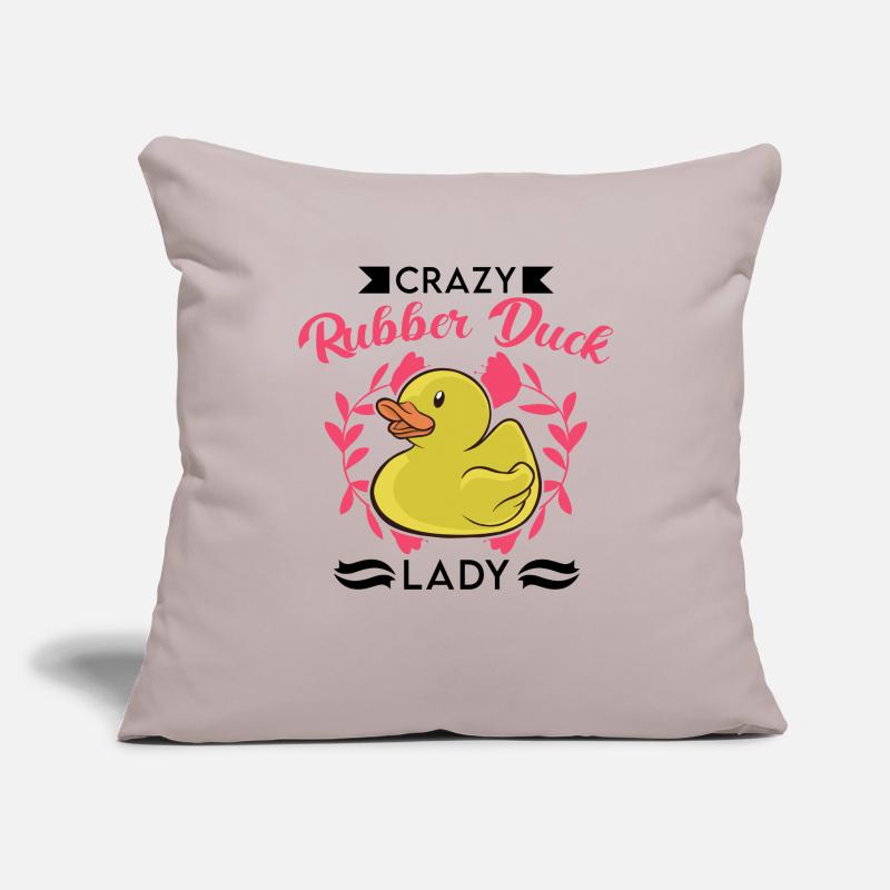 Crazy Rubber Duck Lady Gummiente Sofakissenbezug 45 x 45 cm
