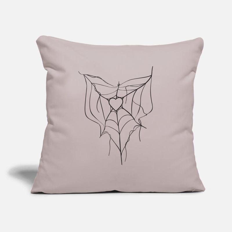 Spider Web Heart Gothic Goth Spider Net Sofa pillowcase 17,3'' x 17,3'' (45 x 45 cm)