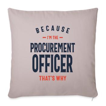 Procurement Officer Job Occupation - Sofa pillowcase 17,3'' x 17,3'' (45 x 45 cm) - light taupe - Front