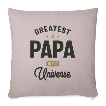 Greatest Papa in The Universe - Dad Grandpa - Sofa pillowcase 17,3'' x 17,3'' (45 x 45 cm) - light taupe - Front