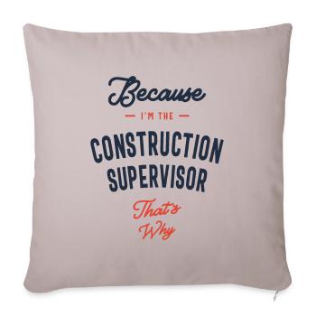 Construction Supervisor Job Occupation - Sofa pillowcase 17,3'' x 17,3'' (45 x 45 cm) - light taupe - Front