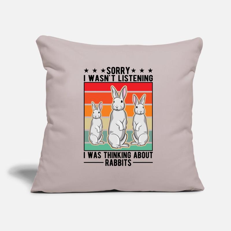Rabbit Rabbit Rabbit Rabbit Sofa pillowcase 17,3'' x 17,3'' (45 x 45 cm)