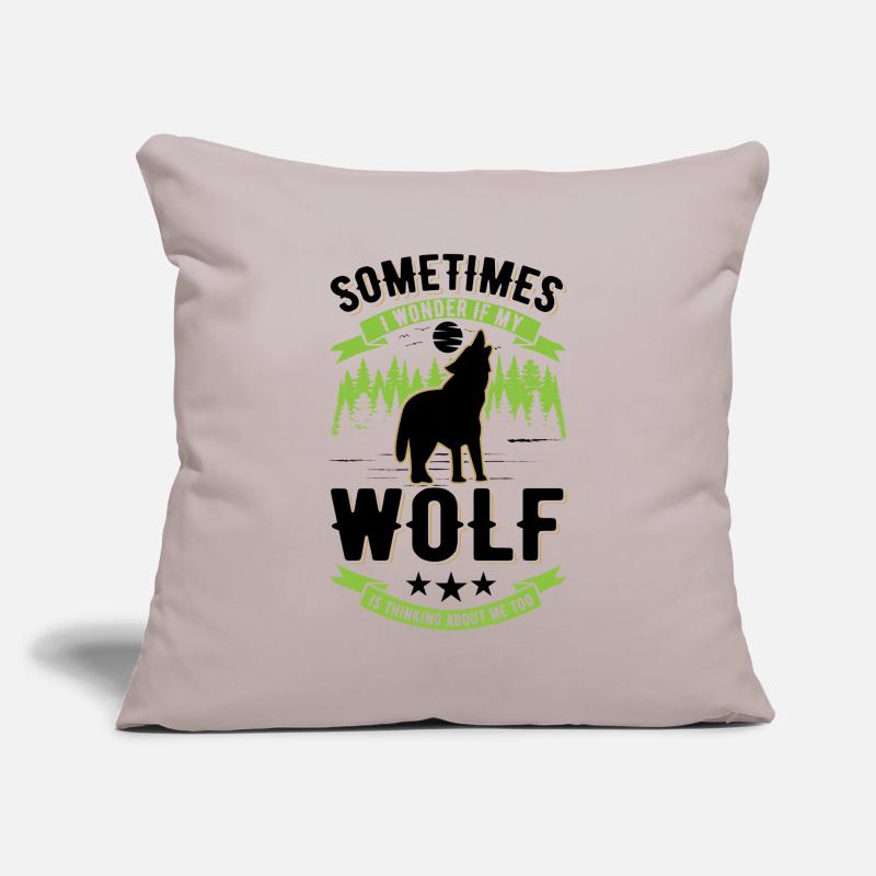 Wolf lover gift wolf pack Sofa pillowcase 17,3'' x 17,3'' (45 x 45 cm)
