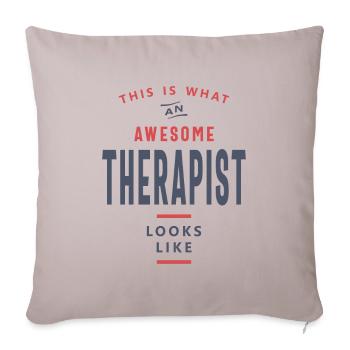 Therapist - Sofa pillowcase 17,3'' x 17,3'' (45 x 45 cm) - light taupe - Front