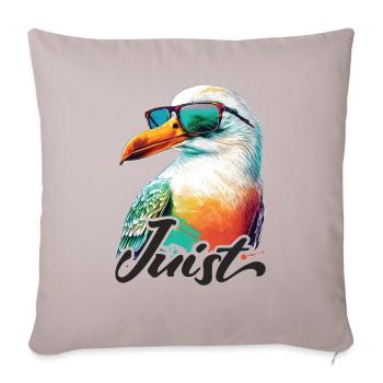 Juist holiday cool colorful seagull with sunglasses - Sofa pillowcase 17,3'' x 17,3'' (45 x 45 cm) - light taupe - Front